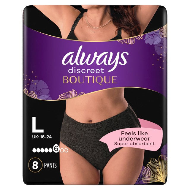 Always Boutique Incontinence Pants Black L - British product