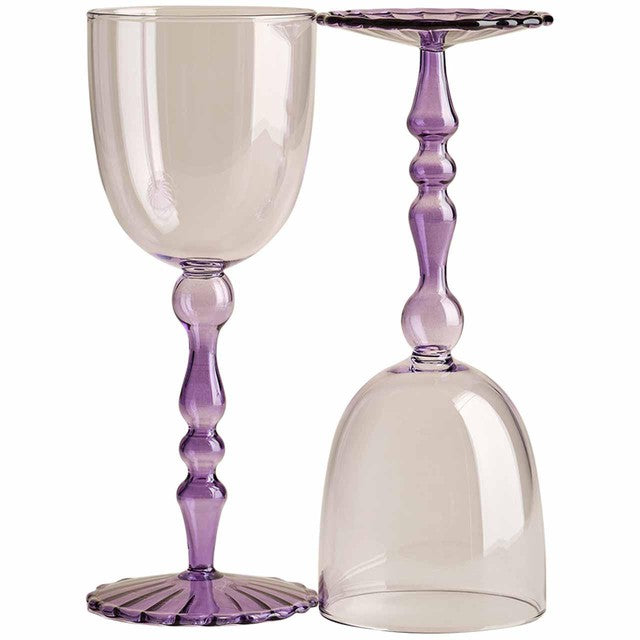M&S wine glasses set lilac one size, imported from the UK