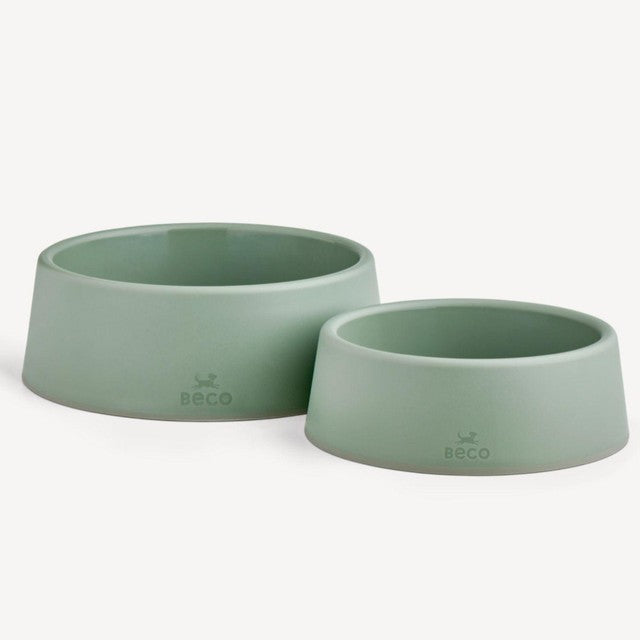 Beco Steady dog bowl olive green large (British brand)