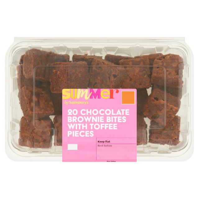 Sainsburys Summer Chocolate Brownie Bites with Toffee Pieces x20 180g
