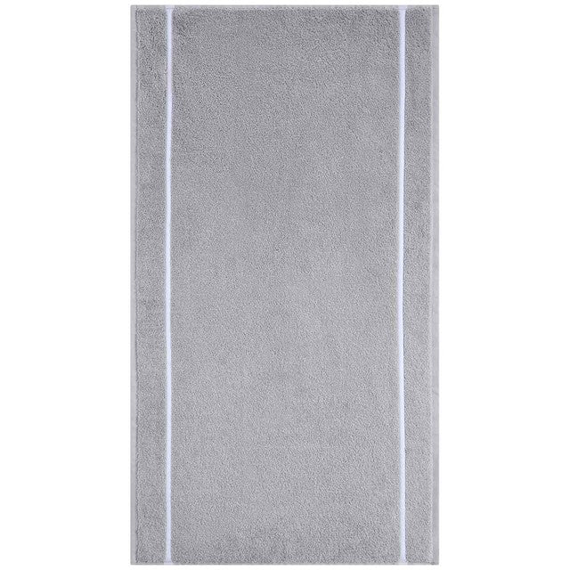 M&S Baretta Stitch Bath Sheet Grey/White, imported from the UK
