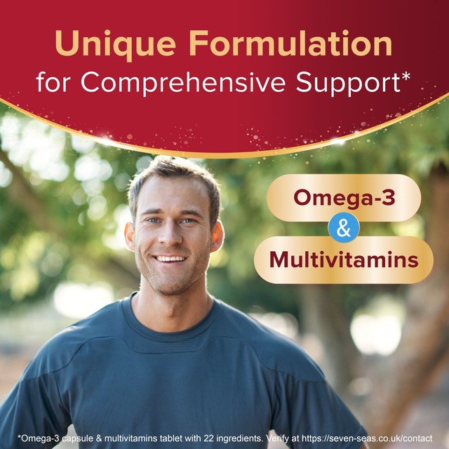 Seven Seas men's omega-3 and multivitamin supplement (British brand)