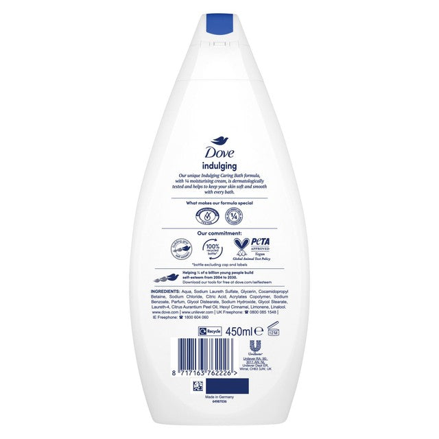 Dove Indulgent Cream Bath Soak 450ml - British product