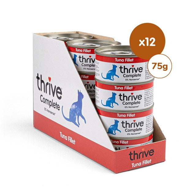 Thrive Tuna Fillet cat food 75g (British brand)