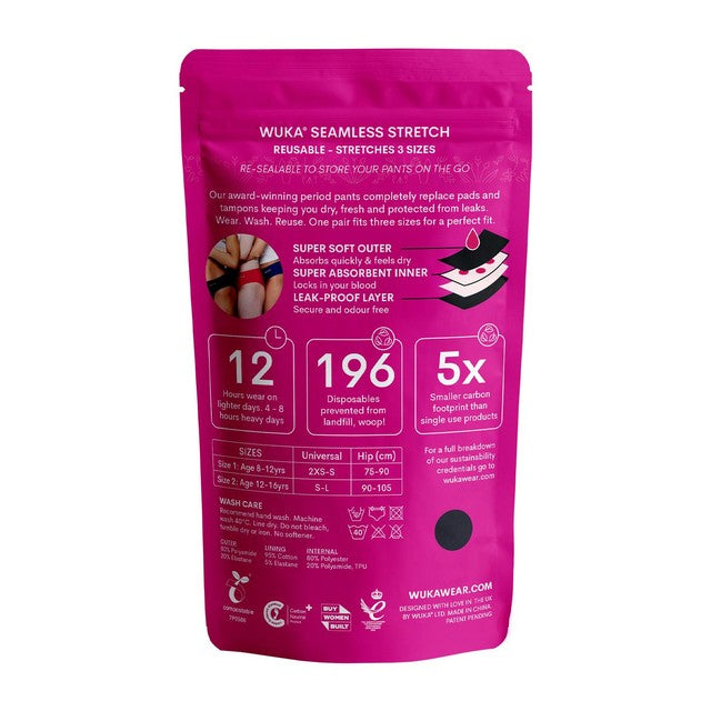 WUKA Teen Heavy Flow Period Pants Midi Brief Age 8-12 (British brand)