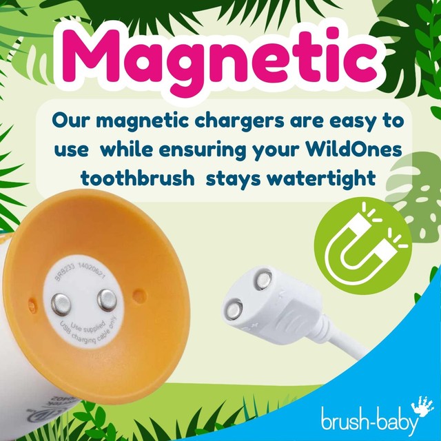 Brush-Baby WildOnes magnetic USB charging cable 100cm - British product