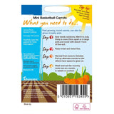 Mr Fothergills Johnsons Mini Basketball Carrot Seeds 750, imported from the UK