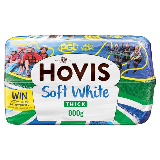 Hovis soft white thick loaf 800g, UK version