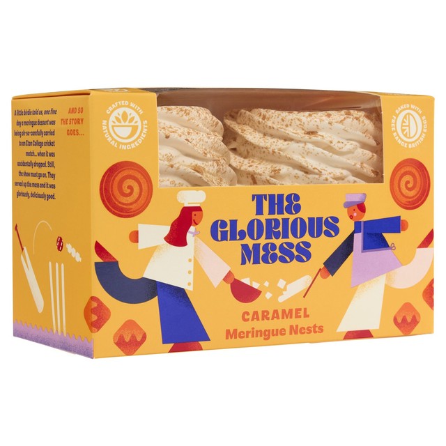 The Glorious Mess caramel meringue nests 4 x 30g (British brand)