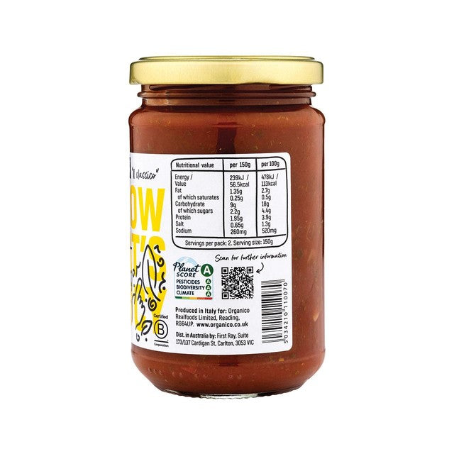 Realfoods tomato basil pasta sauce 300g (British brand)