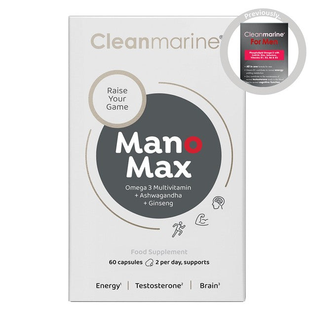 Cleanmarine Manomax For Men men's omega-3 multivitamin 60 capsules - British product