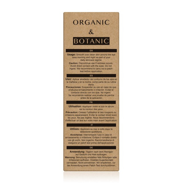 Organic & Botanic Mandarin Orange Brightening Eye Serum 15ml, imported from the UK