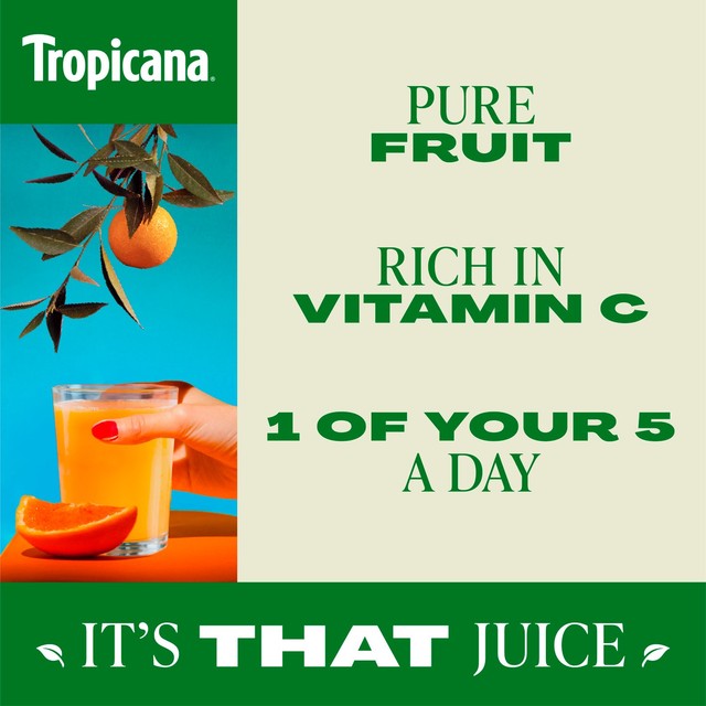 Tropicana smooth orange juice 4 x 250ml cartons (British brand)