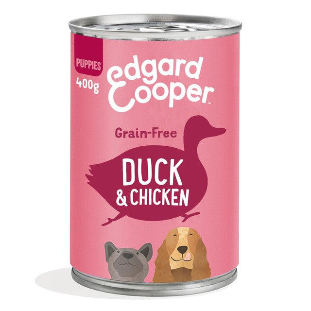 Edgard & Cooper puppy wet dog food with duck and chicken 400g - British product