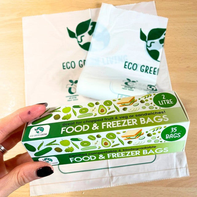 Eco Green Living Certified Compostable Freezer Bags 2L - British product