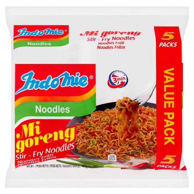 Indomie Mi Goreng Original instant noodles 5 x 80g multipack, UK version