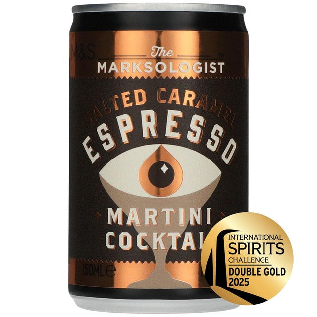 M&S salted caramel espresso martini vodka cocktail 150ml, imported from the UK