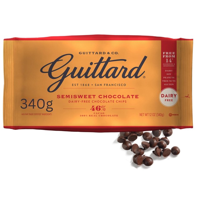 Guittard semi-sweet chocolate baking chips 46% 340g, UK version