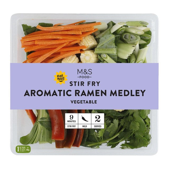 M&S Ramen Vegetable Stir Fry 220g, imported from the UK