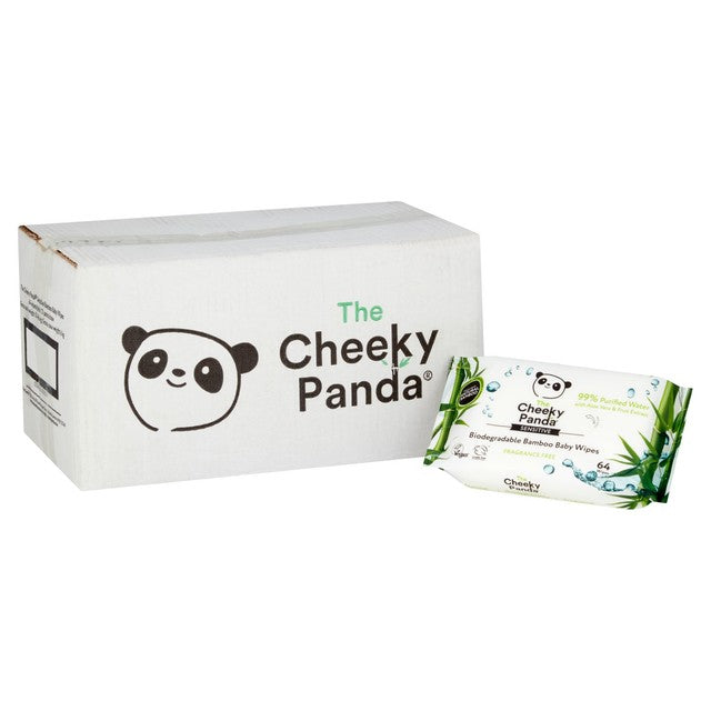 Cheeky Panda Unscented Bamboo Baby Wipes 12x60 - British product