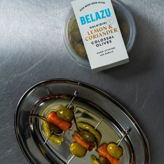 Belazu preserved lemon and coriander olives - British product