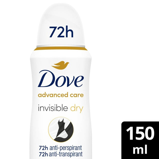 Dove Advanced Care Invisible Dry Anti-Perspirant Aerosol 150ml - British product