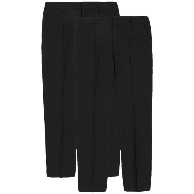 M&S boys' skinny leg school trousers 2-pack 3-4 years, imported from the UK