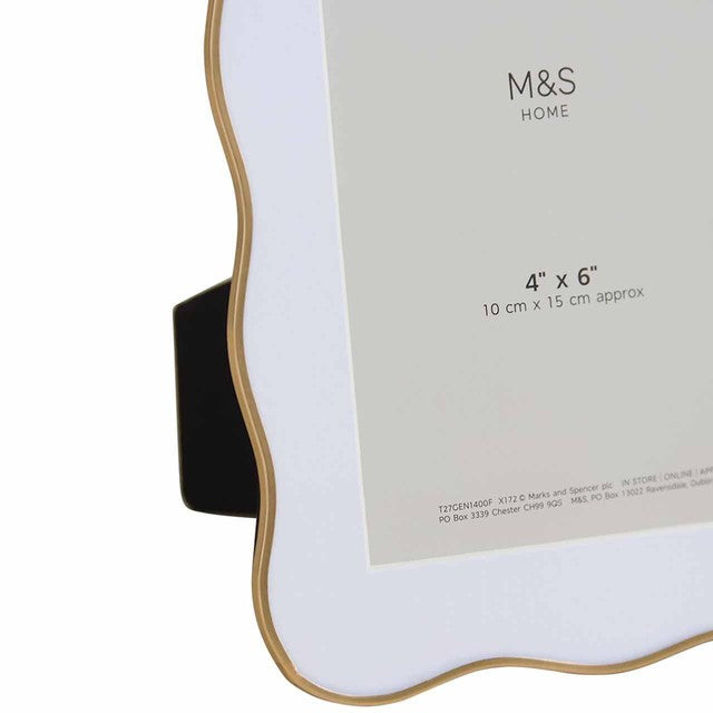 M&S Wiggle double photo frame 4x6 gold (British brand)