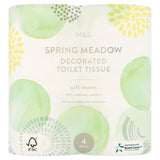 M&S Spring Meadows decorated toilet paper 4 rolls, imported from the UK