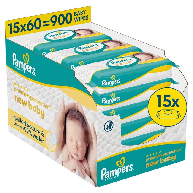 Pampers New Baby wipes 15 pack (British brand)