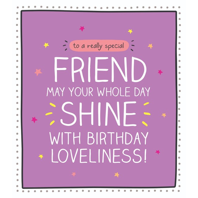 Pigment Happy Jackson friend birthday card 160mm x 176mm, UK version