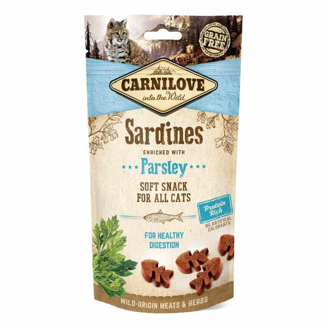 Carnilove Sardine with Parsley cat treats 50g - British product