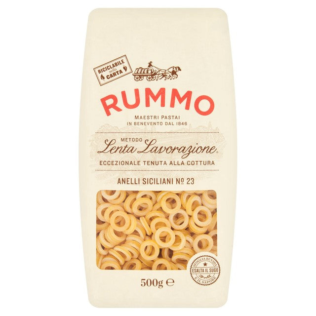 Rummo Anelli Siciliani hoops pasta 500g, imported from the UK