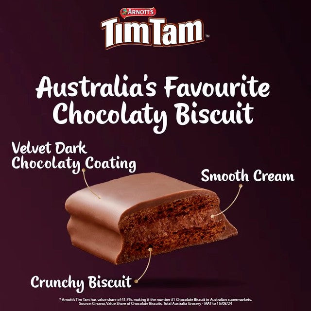 Tim Tam dark chocolate biscuits 163g (British brand)