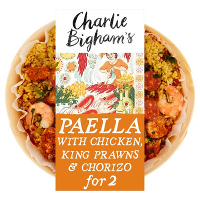 Paella au poulet et aux crevettes de Charlie Bigham pour 2 personnes (800 g)