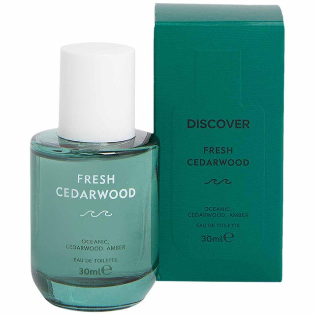 M&S Fresh Cedarwood Eau de Toilette 30ml, imported from the UK