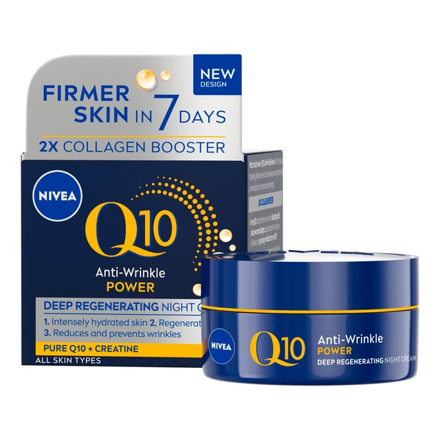 Nivea Q10 Power Anti-Wrinkle & Firming Night Cream 50ml, imported from the UK