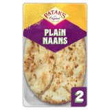 Patak's plain naan bread pack of 2, imported from the UK