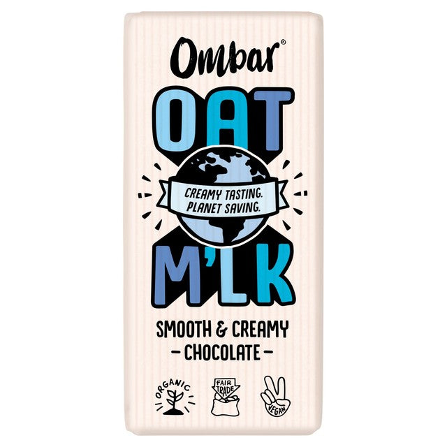 OMBAR Oat M'lk Original organic chocolate bar 70g, imported from the UK