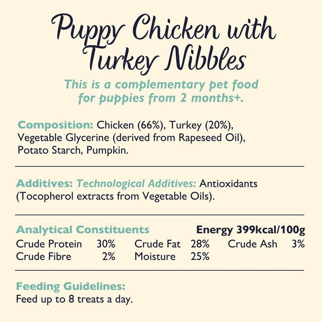 Lily's Kitchen puppy chicken and turkey nibbles 70g, UK version