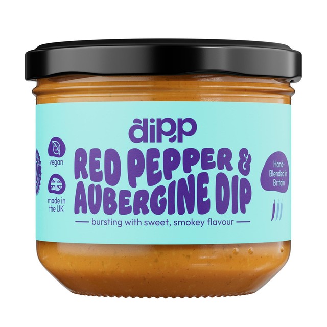 Dipp red pepper and aubergine dip 205g - British product