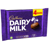 Cadbury Dairy Milk chocolate bars 4 x 33.5g - British product