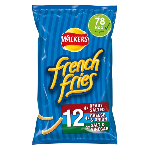 Walkers French Fries crispy potato snacks variety pack 12 x 18g (British brand)
