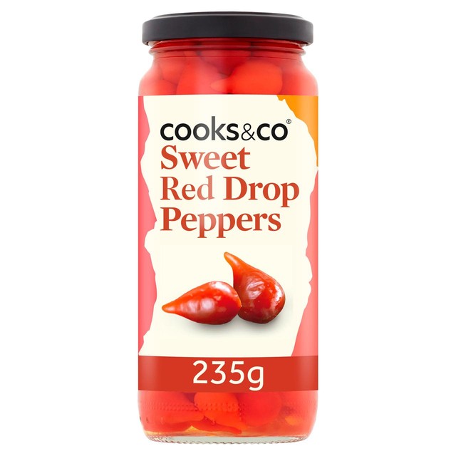 Cooks & Co sweety drop red pickled peppers 235g - British product