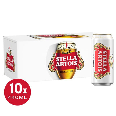 M&S Stella Artois Belgisk Lager 10 x 440ml Bokser - Kjøp på nett hos McGrocer