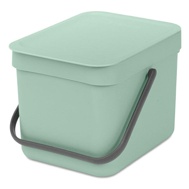 Brabantia Sort & Go Waste Bin Jade Green 6L - British product