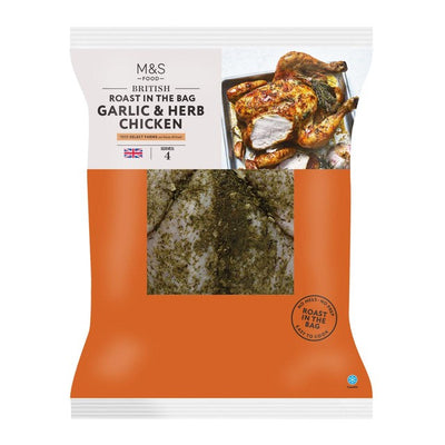 M&S M&S Knoblauch & Kräuter Ganzes Hähnchen Braten im Beutel 1,55kg - Online kaufen bei McGrocer