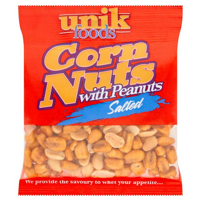 Sainsburys Unik Foods Salted Corn Nuts with Peanuts 65g- Buy online at McGrocer