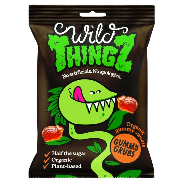 Wild Thingz gummy grubs mixed fruit flavours 130g (British brand)