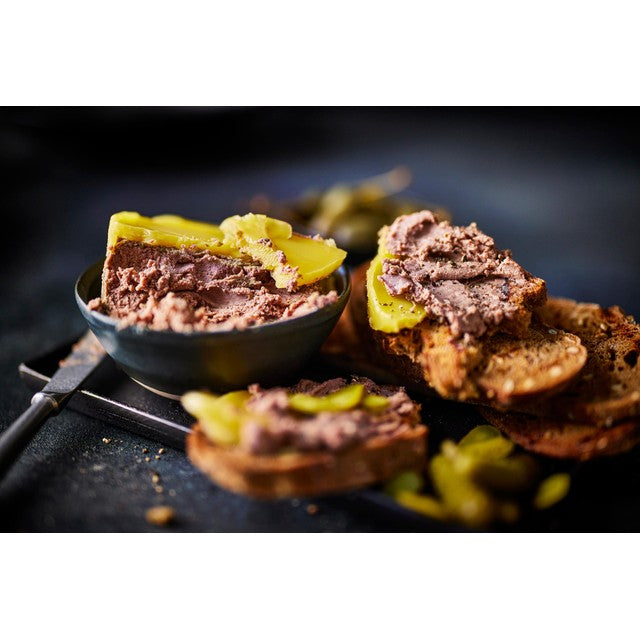 M&S chicken liver parfait with brandy and port 140g, imported from the UK